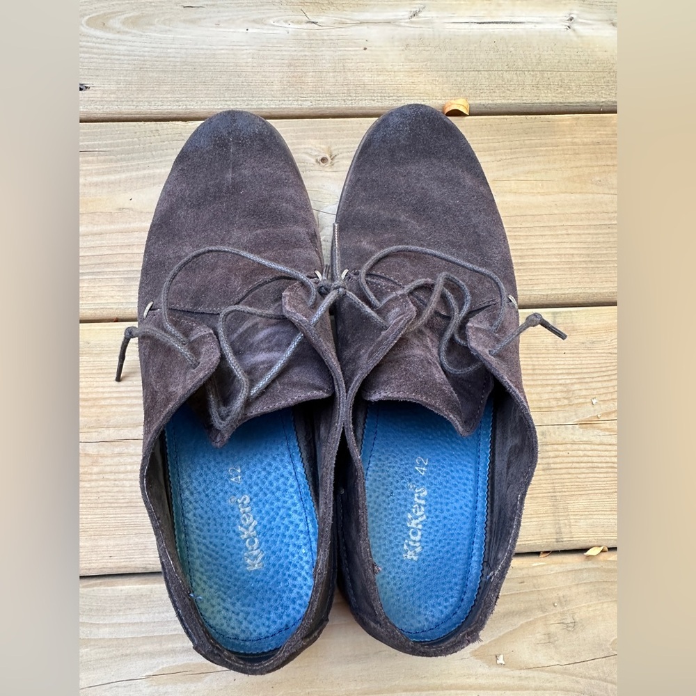 Kickers Brown Suede Lace-Up Shoes size 42